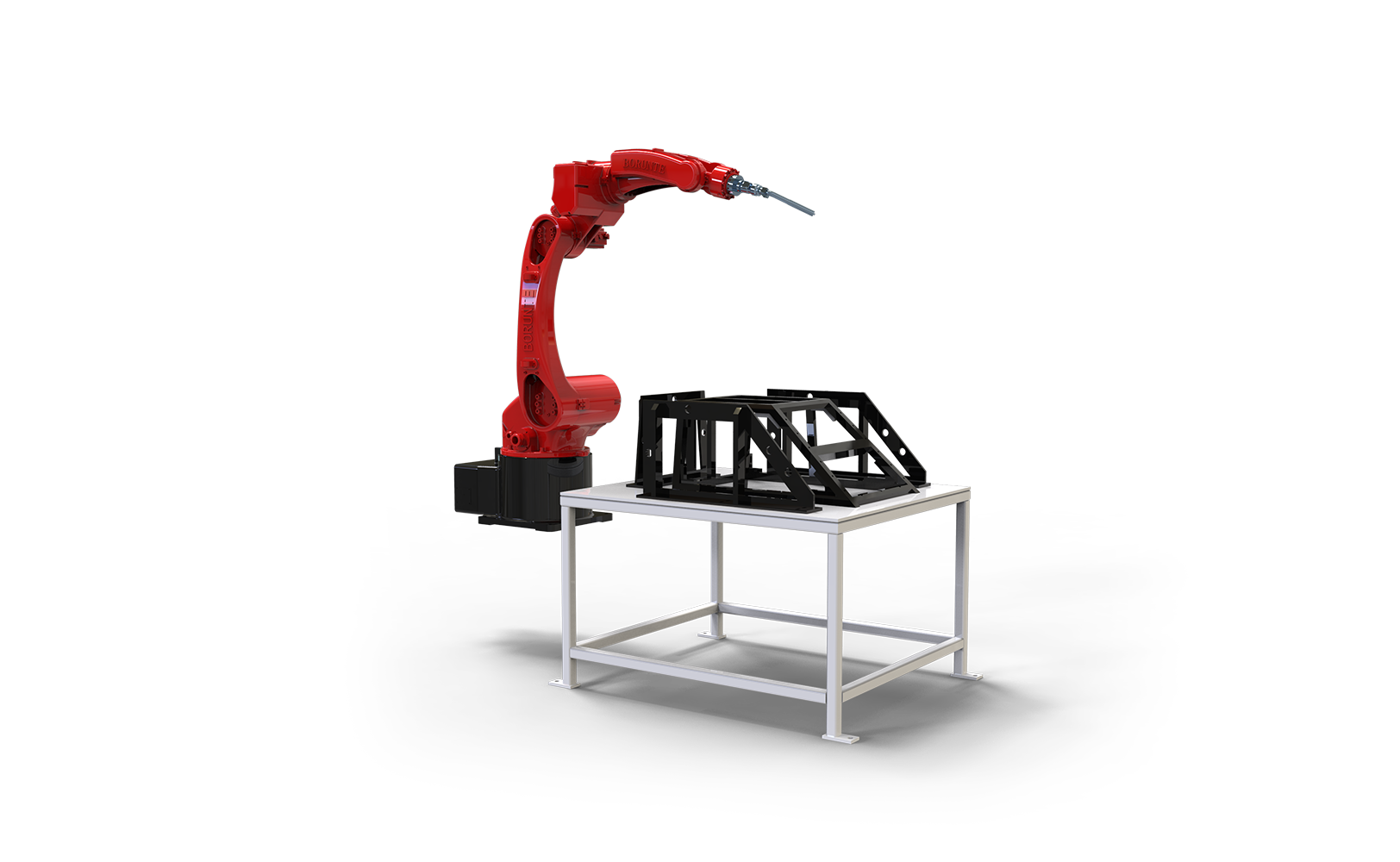 Welded industrial cart frame in the YGT BRTIRWD1506A welding cell